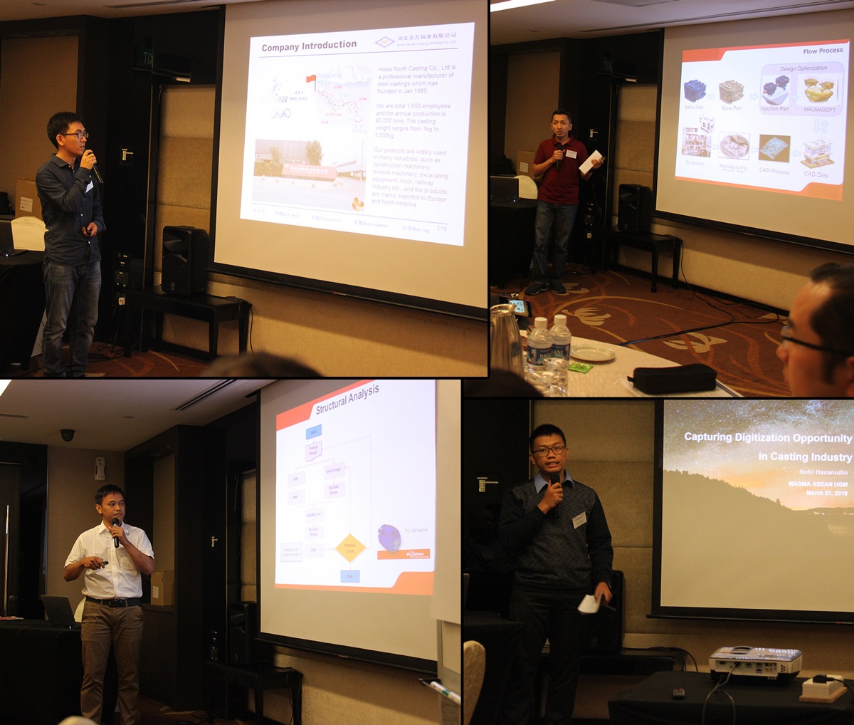 Customer Contributions: Top left: Special guest presenter from China - Mr. Song from Hebei North Casting Top right: Mr. Abdur Rahim from Astra Honda Indonesia Botton left: Mr. Rizko Tri Nugroho from Astra Honda Indonesia Bottom right: Mr. Nofri Hasanudin from from Akebono Brake Astra 